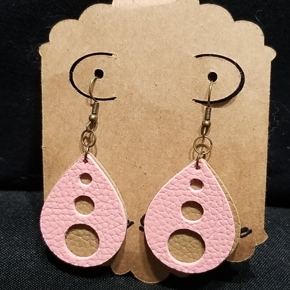 Hand Crafted Jewelry - Vegan leather earrings
